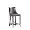 Manhattan Comfort Emperor Faux Leather Barstool in Pebble Grey - Set of 2 2-BS008-PE - alternate 3